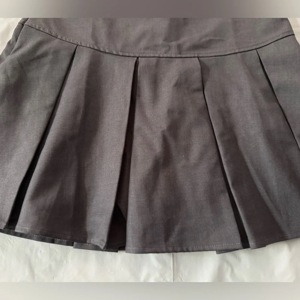 Classic Gray Pleated Skirt - Picture 4 of 13